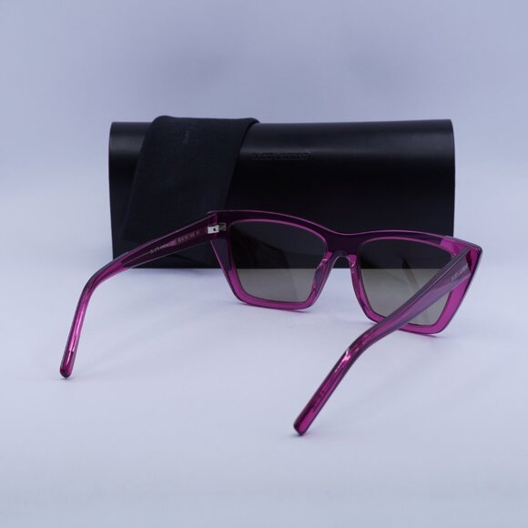 ?️ New Saint Laurent SL276 MICA 061 Sunglasses - Cyclamen Frame, Khaki Lenses main image 7